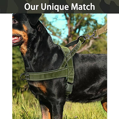 Green No Pull Dog Harness for Small Medium Large Sized Dog, Reflective Escape Proof Adjustable Dog Harnesses with 2 Patch, L