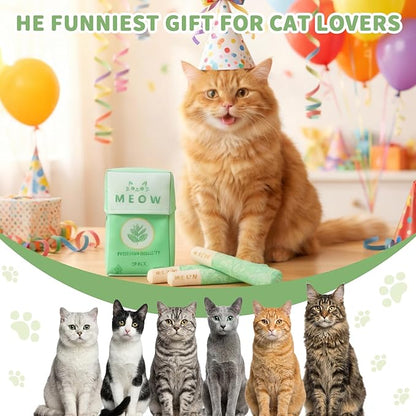 6 Pack Catnip Toys for Cats, Organic Cat Chew Toy and Safe Kitten Teething Chew and Kicker Toys, Funny Pre-Roll Shape for Cat Anxiety Relief, Stress Relieving Fun for Indoor Cats