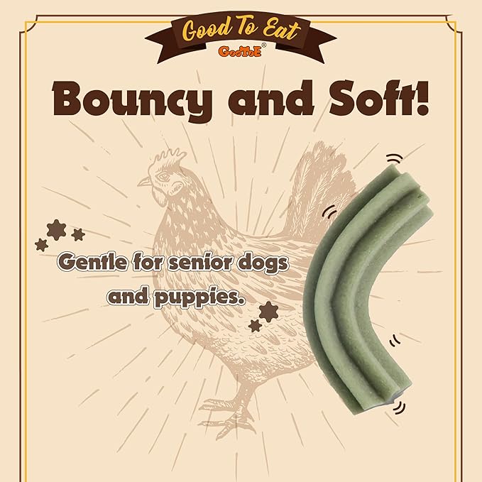 Gootoe Soft Dog Treats, Chicken Jerky - Dog Training Treats; High-Protein, Gluten-Free, Soft Jerky for Dogs, Hypoallergenic, Grain-Free, Dental Chews, 1.5 lb