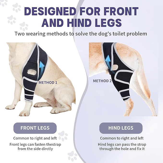 Dog Knee Brace for Torn Acl Hind Leg,Adjustable Four-Legged Universal Dog Knee Brace with Metal Support Strip,Keeps Joints Stable&Relieve Joint Pain and Ligament Damage,Size XL.