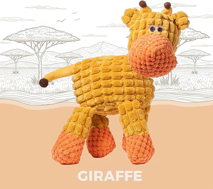 3-Pack Squeaky Dog Toys, Durable Stuffed Animals Dog Toys with Squeak Sounds to Keep Dogs Busy, Puppy Toys for Small, Medium, and Large Dogs