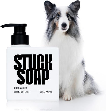STUCK SOAP Vegan Dog Shampoo Premium K-Beauty Inspired Gentle Dog Shampoo for Sensitive Skin with Green Tea, Camellia Oil & Centella Asiatica, Elegantly Scented, Natural Pet Wash (Blush Garden)