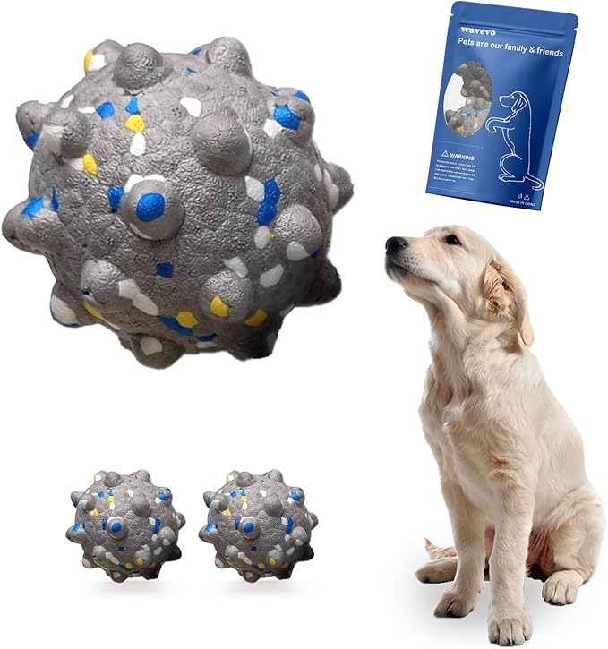 2 Pcs Tough ETPU Dog Balls for Aggressive Chewers - Bouncy, Interactive Floating Chew Toys for Fetch & Water Play with Small Medium Dogs