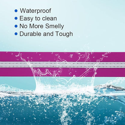 NIMBLE Dog Collar Waterproof Pet Collars Anti-Odor Durable Adjustable Polyester Soft with Reflective Cloth Stripe Basic Dog Collars S/M/L Sizes (Medium (11.81”-18.5”inches), Rose Purple)