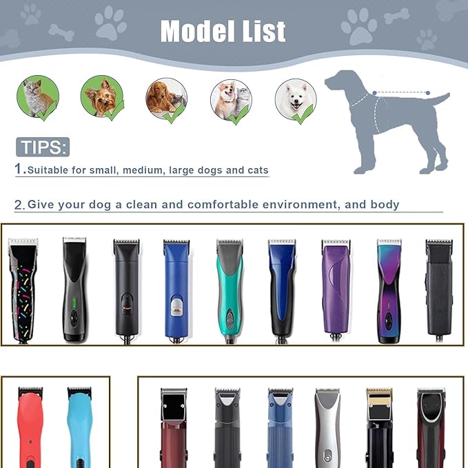 Audoc Wide Blades for Dog Grooming Blades Compatible with Andis,Oster A5,Wahl km10 Dog Clippers Stainless Steel Blades Blades for Animal Dog,Cat,Horse, (#5FW(6.3mm)/2PCS)