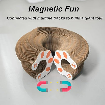 Comasua Kitty Kurl Cat Toy,Magic Organ Cat Toy,Magic Organ Cats Scratcher Board,Foldable Accordion Toys with Ball (1pc)