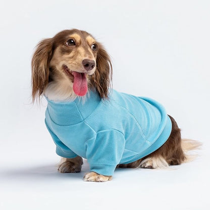 Fitwarm 3 Pack Classic Fleece Dog Sweater, Turtleneck Dog Sweatshirt, Dog Winter Clothes for Small Dogs Boy Girl, Pet Pullover Jacket, Cat Apparel, Blue, Grey, Navy, XS