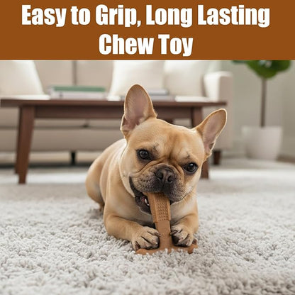 SPOT Bam-Bones Plus T-Bone, Bamboo Fiber & Nylon Dog Chew, Durable for Aggressive Chewers, Non-Splintering, for Adult Dogs & Teething Puppies Under 30lbs, 4in, Chicken Flavor