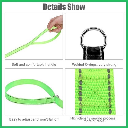 HOMIMP Reflective Slip Lead - 8 Pack 6 Ft No Pull Dog Leash for Small to Large Dogs, Heavy Duty Width 1In