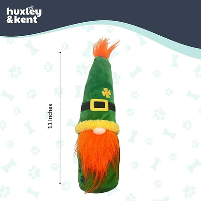 Huxley & Kent Funny Dog Toy w/Squeaker – St. Patrick's Day Power Plush Squeaky Dog Toys for Small, Medium & Large Dogs – Soft Stuffed Animal for Indoor Play & Fetch - Fetchies® Lucky Gnome, One Size
