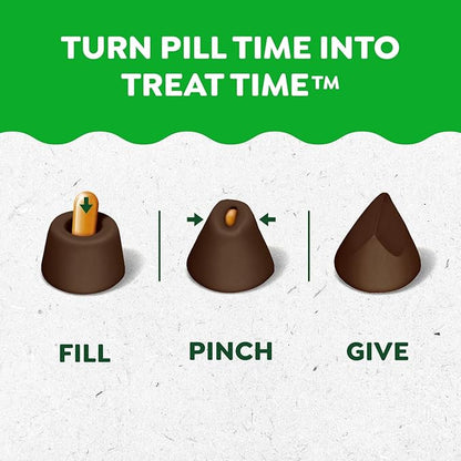 Greenies Pill Pockets for Dogs, Large Size Soft Dog Treats, Hickory Smoke Flavor, (6) 7.9 oz. Pouches