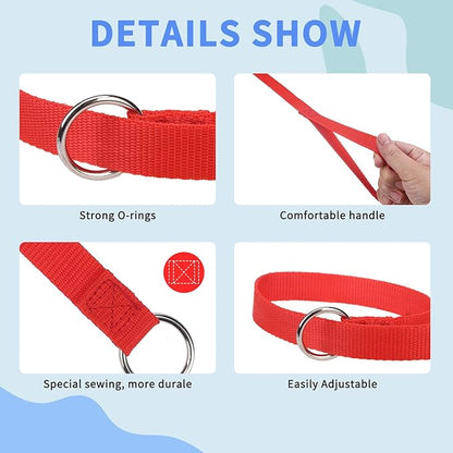 HOMIMP Slip Lead Dog Leash 6 FT- 48 PCS Bulk Colors Kennel Control Leashes for Small Medium Large Dogs Puppy Animal Rescue, Grooming - Heavy Duty Strong Nylon 6 Foot Long for Shelter, Vet, Training