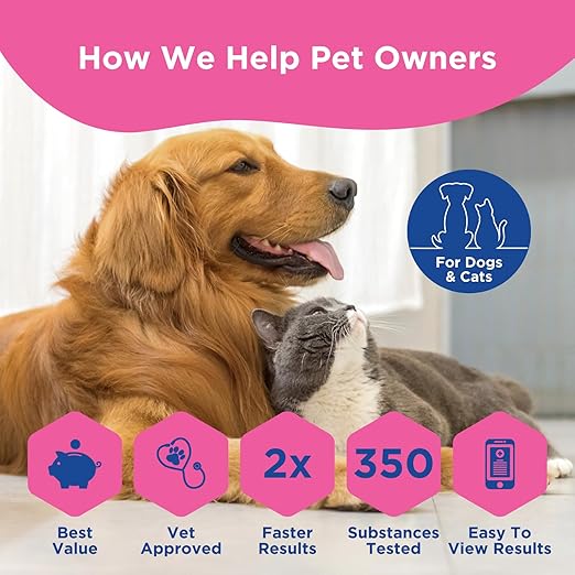 UCARI Pet Sensitivity Test | Screens for 350+ Intolerances | Food & Ingredients Analysis | Painless Home Test Hair Sample Method | Results in 48 Hours | Cats & Dogs