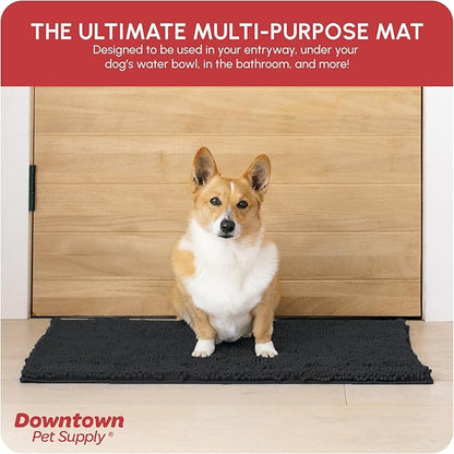 My Doggy Place Dog Mud Mat, 31" x 20" Charcoal – Thick Microfiber Entry Rug for Snow, Mud & Salt – Absorbent, Quick-Dry, Washer-Safe & Non-Slip, Medium