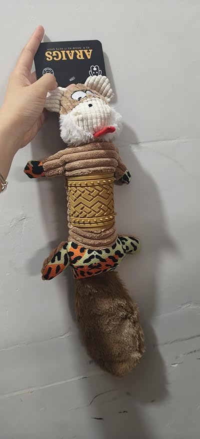 Funny Face Squeaky Plush Dog Toy for Small & Medium Dogs – Soft Stuffed Toy for Indoor Play, Boredom Relief & Gentle Chewing