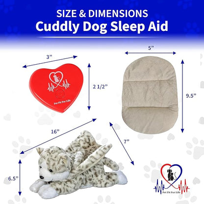 Pet Fit For Life Stuffed Animal for Cats - Calming Sleep Aid with USB Rechargeable Heart Beat & Heat Pack for Anxiety Relief - Huggable Kitty Soother, Original Cuddle Plush Toy for Crate Training