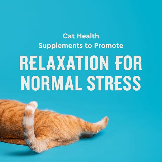VetIQ Cat Calming Treats with Melatonin for Stress Relief, Organic Ashwagandha, and GABA Chicken Flavored Chews, 3.7oz