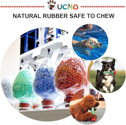 ucho Dog Toys for Aggressive Chewers, Rose Dog Toy for Small Medium Dogs, Interactive Chew Toys for Training and Cleaning Teeth
