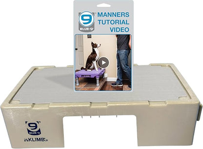 Blue-9 KLIMB Jr. Professionally Designed Dog Training Platform and DIY Guide for Behavior Basics, Made in The USA, Tan