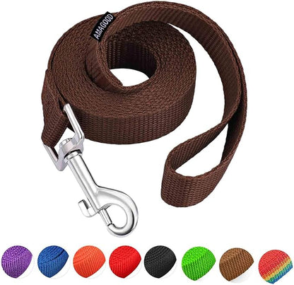 AMAGOOD 6 FT Cat Leash, Strong and Durable Traditional Style Leash with Easy to Use Collar Hook,Cat Lead Great for Cats (3/8 in x 6 ft(Pack of 1), Brown)