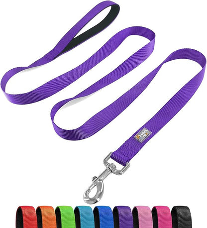 Basic Dog Leashes 6 FT Padded Handle Nylon Dogs Leashes for Large Dogs Purple