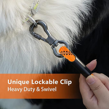 NTR 30FT Puppy Leash, Nylon Rope Long Dog Leash with 2 Swivel Hooks and Comfortable Padded Handle, Dog Line Tether for Small Medium Large Dogs Training, Playing, Camping, or Backyard