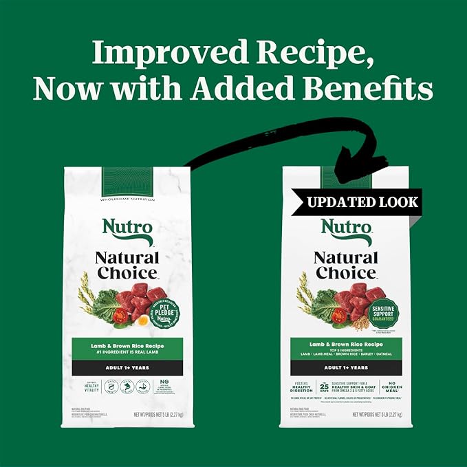 Nutro Natural Choice Adult Dry Dog Food, Lamb & Brown Rice Recipe, 5 lb. Bag