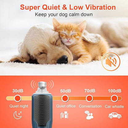 7-Speed Dog & Cat Nail Grinder with Light - Ring LED Safe to Avoid Overcut, Quiet Low Vibration & Powerful Fast, Cordless Rechargeable Toenail Trimmer for Small & Large Puppy & Breeds Paws(Blue)