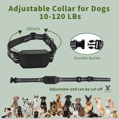 Dog Shock Collar Dog Training Collar with Remote Innovative IPX67 Waterproof with 5 Training Modes, Rechargeable E-Collar for All Breeds- Green