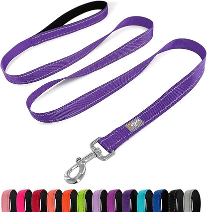 Dog Leash 6 FT Padded Handle Nylon Reflective Dogs Leashes for Small Dogs Puppy Leashes Purple