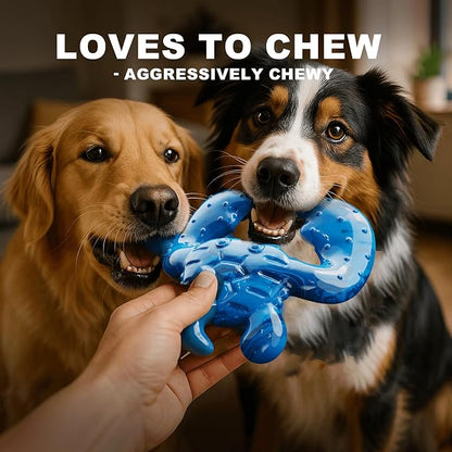 Dog Chew Toys for Aggressive Chewers – Tough Indestructible Dog Toy for Large Dogs, Durable Long-Lasting Chew Bones, Heavy Duty Interactive Dog Toys to Keep Dogs Busy & Relieve Boredom