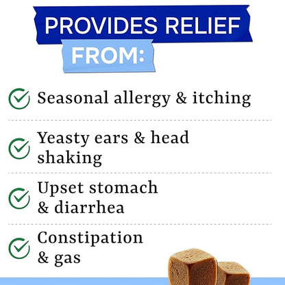 Advanced Probiotics for Dogs - 120 Billion CFUs - Digestive Health & Enzymes - Diarrhea, Gas, Upset Stomach Relief & Season Allergy - Prebiotics Fiber Supplement - Pet Probiotics for Dogs - 120 Chews