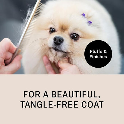 Eye Envy ProGlide Detangling Comb for Dogs and Cats. Dual-sided 7.5” Greyhound-style comb with 30mm rounded teeth. Gentle on your pet, it glides through dense coats without damaging hair or skin.