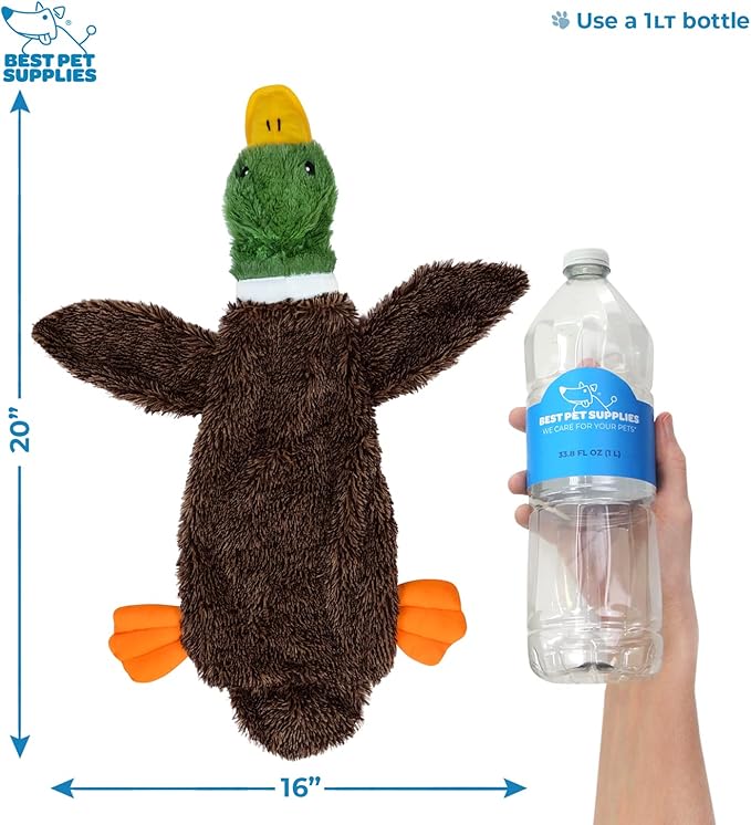 Best Pet Supplies Squeaky Dog Toys with Soft Durable Fabric for Small, Medium and Large Pets Interactive Toy for Indoor Play, Supports Active Biting and Play - Large (Hare, Sheep, Cow, Pig, Penguin)