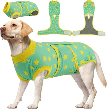 Kuoser Dog Recovery Suit for Female Male Dogs, Post-Surgery Bodysuit for Spay Neuter, Dog Onesie After Surgery, Anti-Licking Pet Surgical Recovery Suit