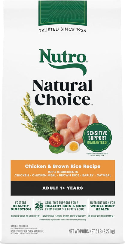 Nutro Natural Choice Adult Dry Dog Food, Chicken & Brown Rice Recipe, 5 lb. Bag