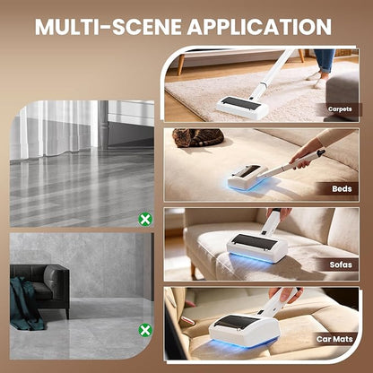 Pet Hair Remover Carpet, Rechargeable Carpet Roller, Long Handle Dog Cat Electric Hair Removal Tool for Rugs Mats