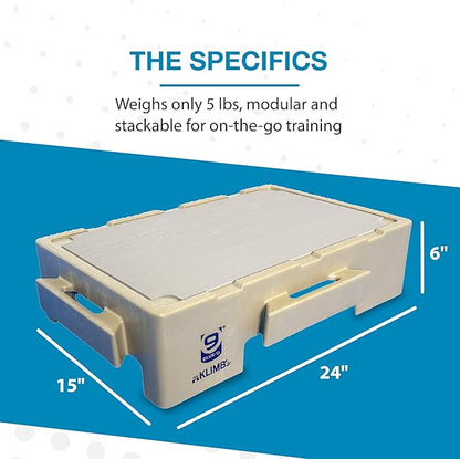 Blue-9 KLIMB Jr. Professionally Designed Dog Training Platform and DIY Guide for Behavior Basics, Made in The USA, Tan