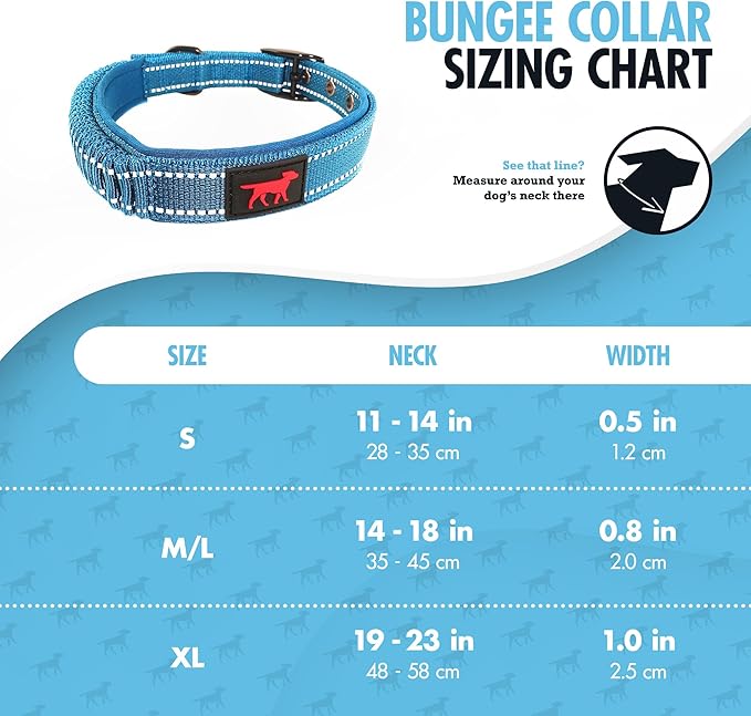Heavy Duty Dog Collar With Handle | Ballistic Nylon Heavy Duty Collar | Padded Reflective Dog Collar With Adjustable Stainless Steel Hardware | Convenient Sizing for All Breeds