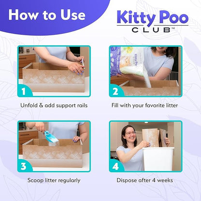 Leakproof Disposable 2-Pack Cat Litter Box Only - Made in The USA | Unmatched Odor Control | Recyclable — Kitty Poo Club