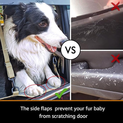 iBuddy Floor Truck Seat Cover for Dogs with Flip Up Rear Seats Truck Pet Hammock Protects Vehicle from Hair, Scratches and Dirt, Back Seat Cover Fits Full Size Pickup Truck Ford F150 F250 Silverado