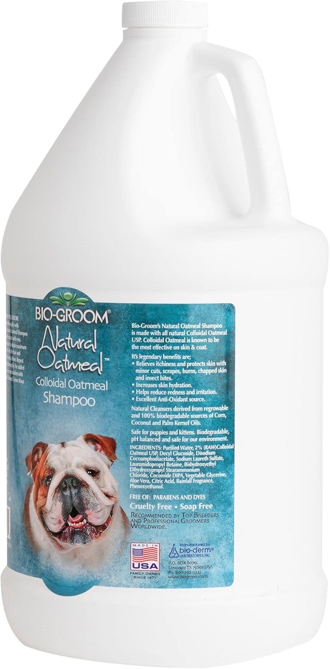 Bio-Groom Oatmeal Dog Shampoo - for Allergies and Itching, Cruelty-Free, Dog Bathing Supplies, Puppy Shampoo for Sensitive Skin, Product Made in USA, Anti-Itch - 1 Gallon