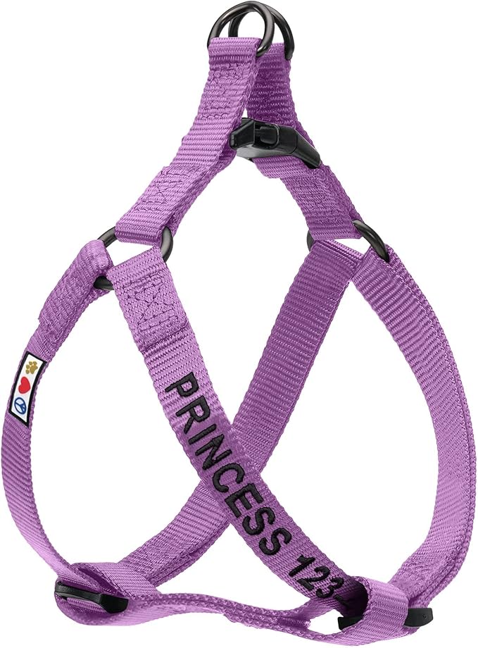 Pawtitas Personalized Dog & Puppy Harness Extra Small Orchid Custom ID Tag Adjustable No Pull Vest