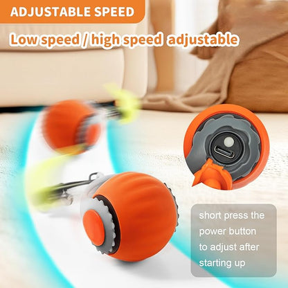 MAXTOOA Interactive Cat Toys for Indoor Cats Smart Automatic Ball Rolling for Bored Kitten Pet Upgraded Speedy Moving Chase Dogs Toy Orange