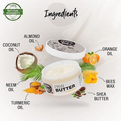 Wagging Tails 6-in-1 Paw Butter 1.76 fl oz for Dogs & Cats | Made with Natural Ingredients Turmeric Extracts, Shea Butter, Bees Wax, | Heals Cracked Paws, Elbows & Dry Itchy Snout