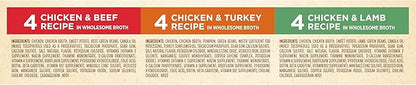 Nature's Recipe Grain Free Wet Dog Food Variety Pack, Chicken Recipes with Beef, Turkey & Lamb in Savory Broth, 2.75 oz. Cups (Pack of 12), 2 Count