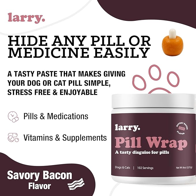 Bacon Pill Wrap for Dogs - Pet Pill Paste - Hide Dog Medication Pockets - Dog Treats for Medicine Hide Pill - 102 Servings - 8 oz - Made in USA