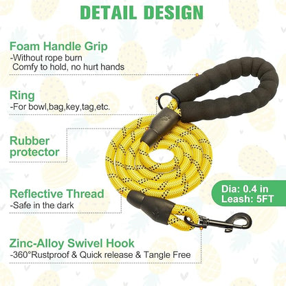 BEAUTYZOO Step in Dog Harness and Leash Set,Reflective Dog Harness No Pull No Choke Puppy Harness for Small Medium Large Dogs Cats,Soft Padded Mesh Vest Harnesses for Girl and Boy Pets, Pineapple S