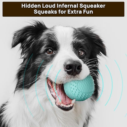 iPettie Summer Floating Dog Ball, Squeaky Water Fetch Toy, Waterproof Rubber Chew Ball, BPA Free, Colorful, 4 Sets, 2.5"