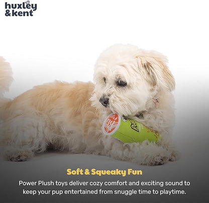Huxley & Kent Funny Dog Toy w/Squeaker – Power Plush Squeaky Dog Toys for Small Dogs – Durable Small Stuffed Animal for Indoor Play & Fetch - Tiny Tuff Puggles Can
